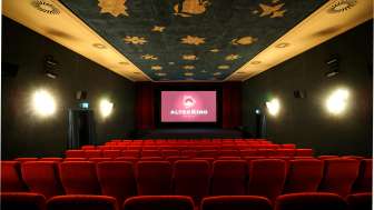 Old Cinema Vaduz with red theater seats